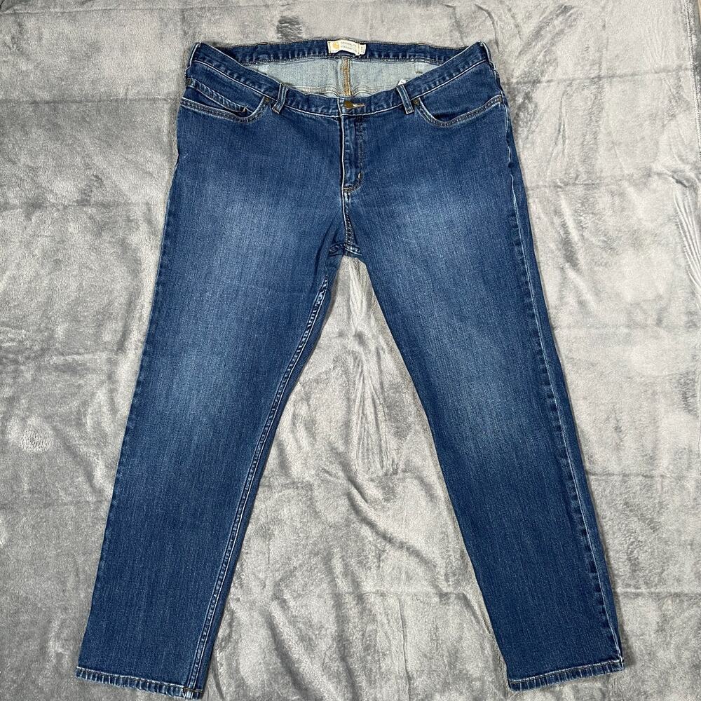 Carhartt Original Fit Jeans Womens Size 18W Blue Straight Leg Casual Work Pants